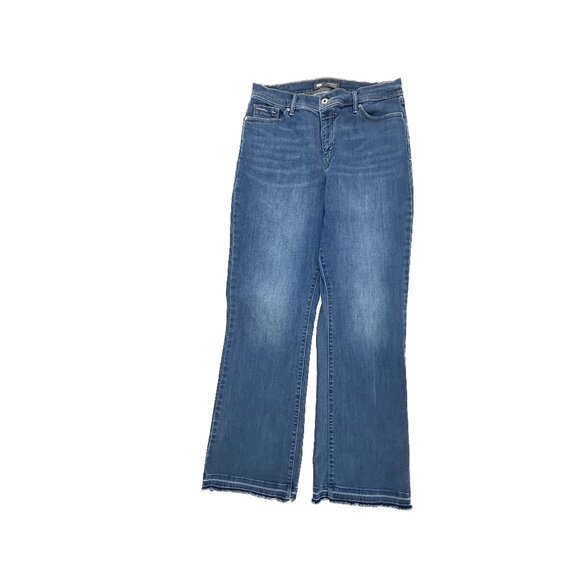 Levi's 512 Perfectly Slimming Bootcut Women's size 14 Dark Wash Blue Denim Jeans - Picture 1 of 6